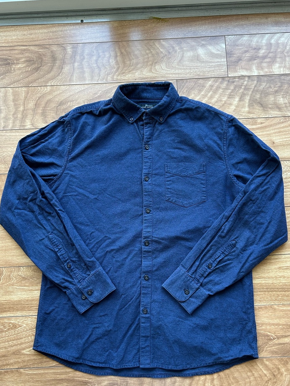 Marc Anthony Slim Fit Blue Button Down Shirt